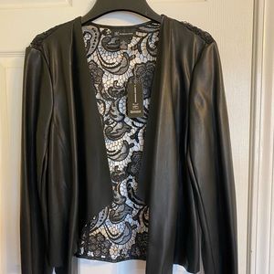 NWT - INC International Concepts Dreamy garden deep black blazer L size